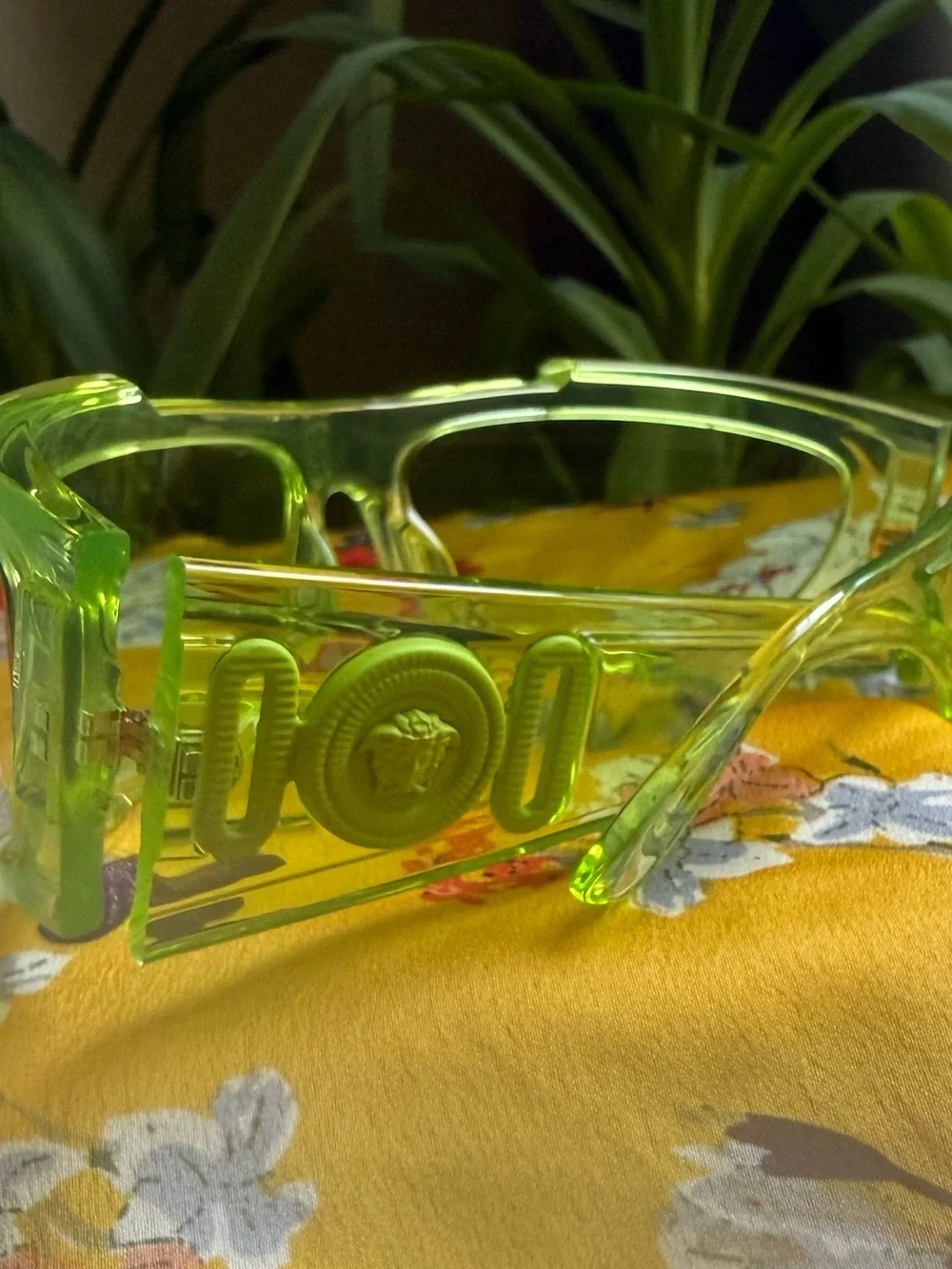 Versace Translucent Lime Green Sunglasses